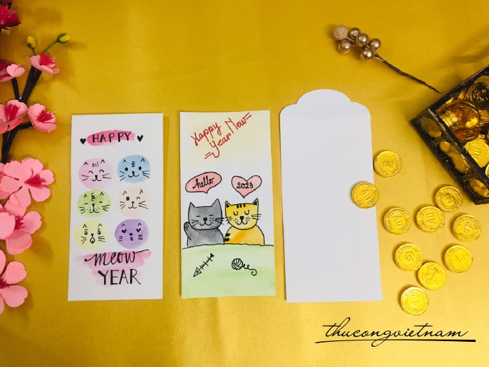 Set 2 bao lì xì handmade mẫu 21